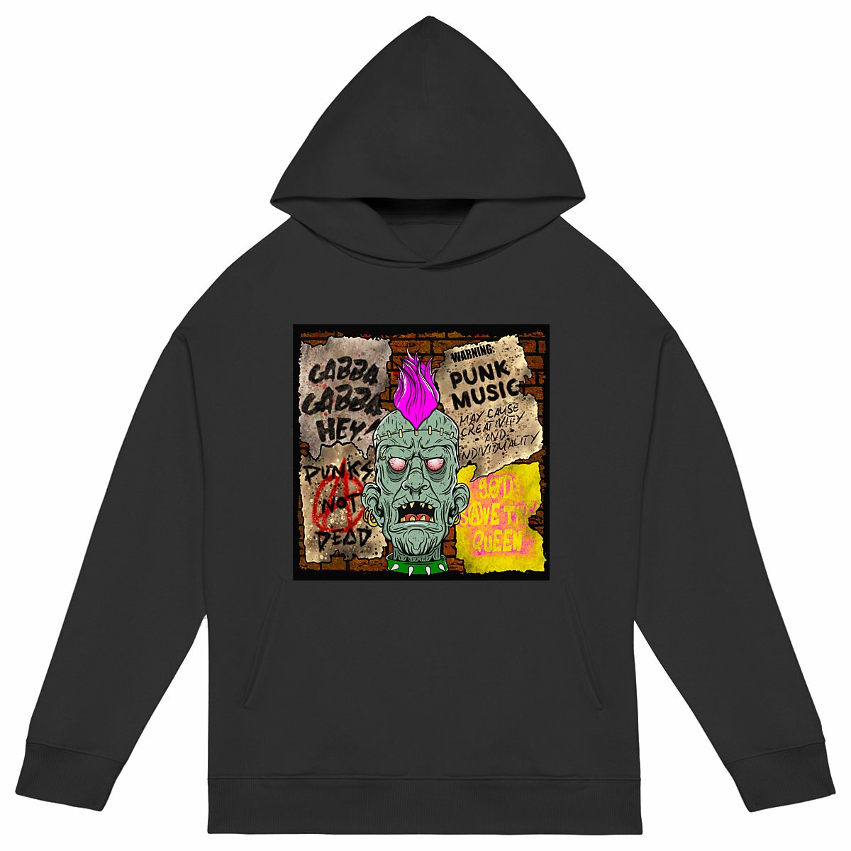 Frankenpunk - Front Hit Unisex Oversized Hoodie - Image