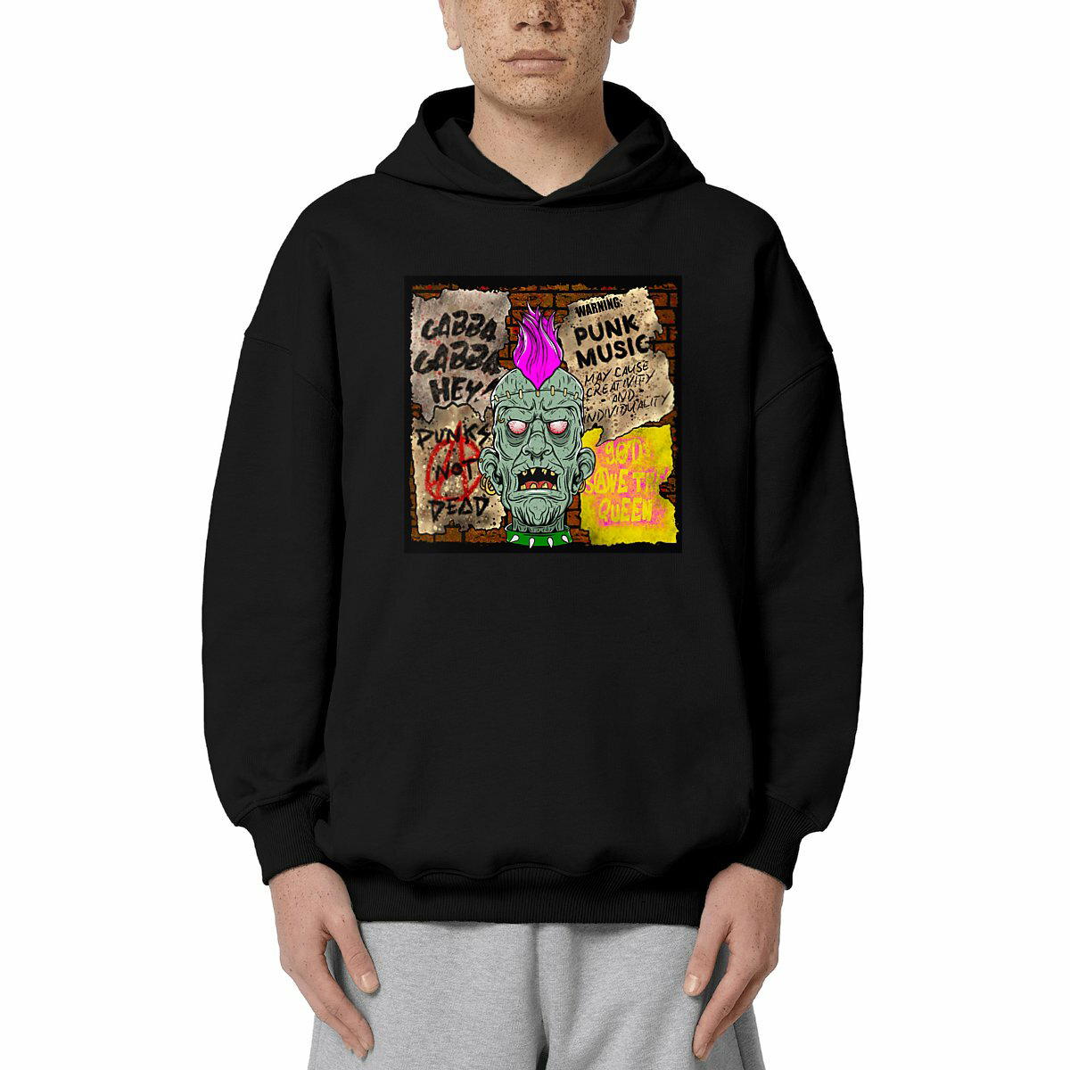 Frankenpunk - Front Hit Unisex Oversized Hoodie