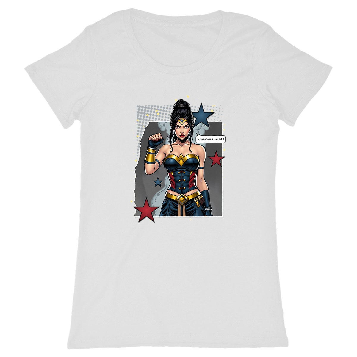 Image back T-shirt femme MC Amazon Queens Cobalt