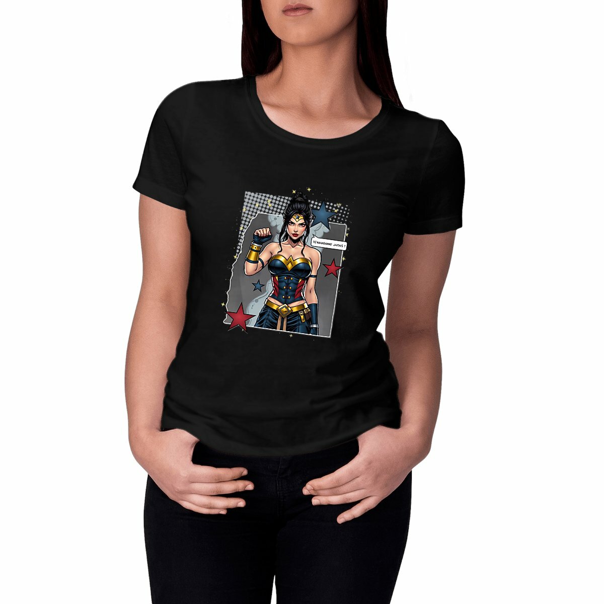 Image front T-shirt femme MC Amazon Queens Cobalt