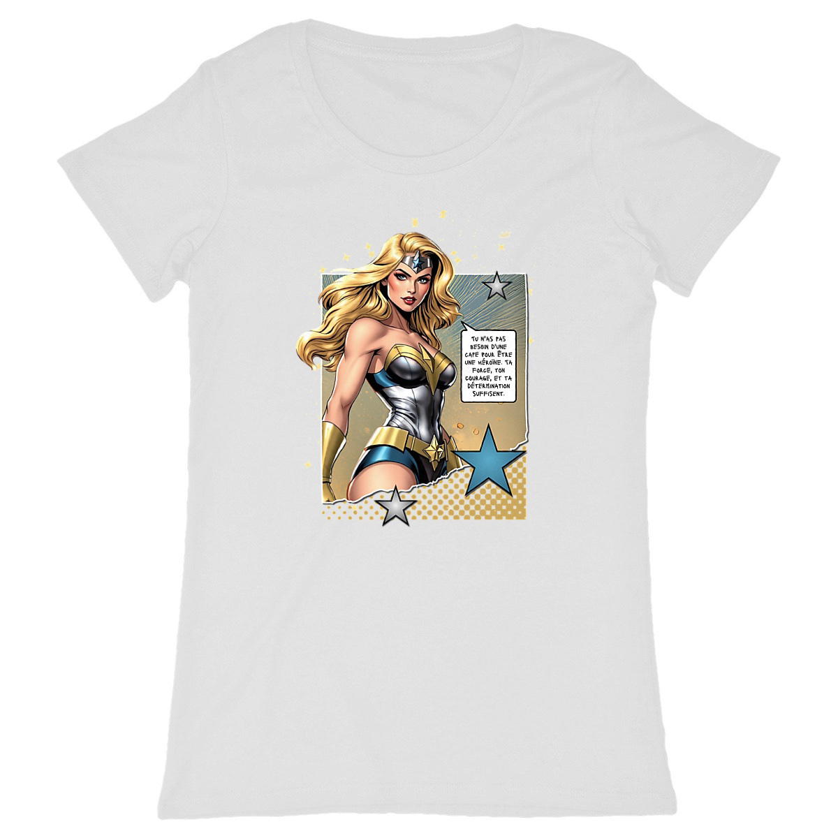 Image back T-shirt femme MC Amazon Queens Azurine