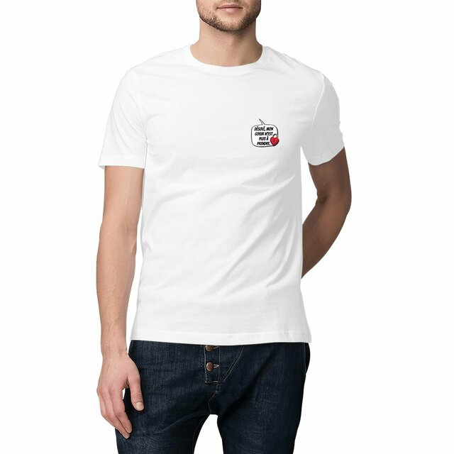 Image front T-shirt unisexe MC Coeur indisponible