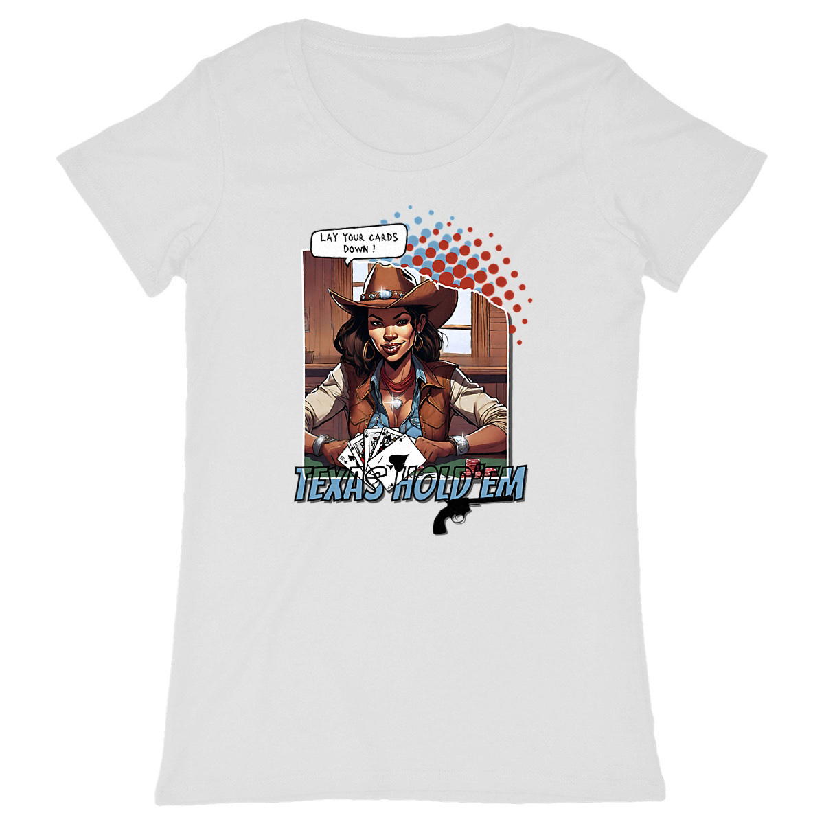 Image back T-shirt femme Texas Hold'em