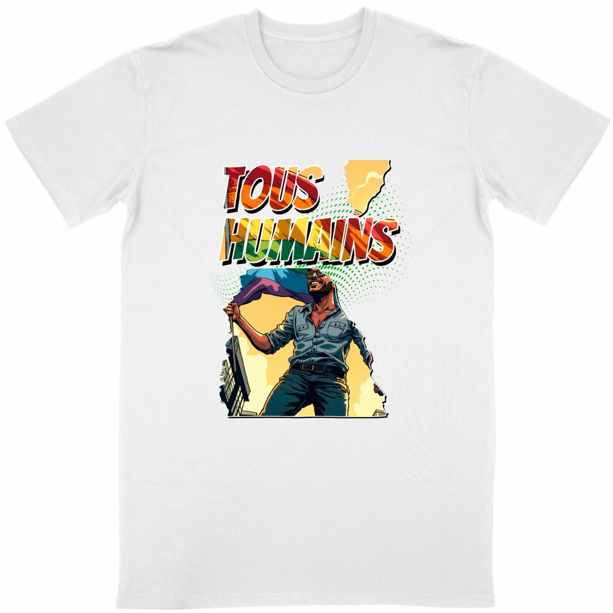 Image back T-shirt unisexe MC Stop homophobie