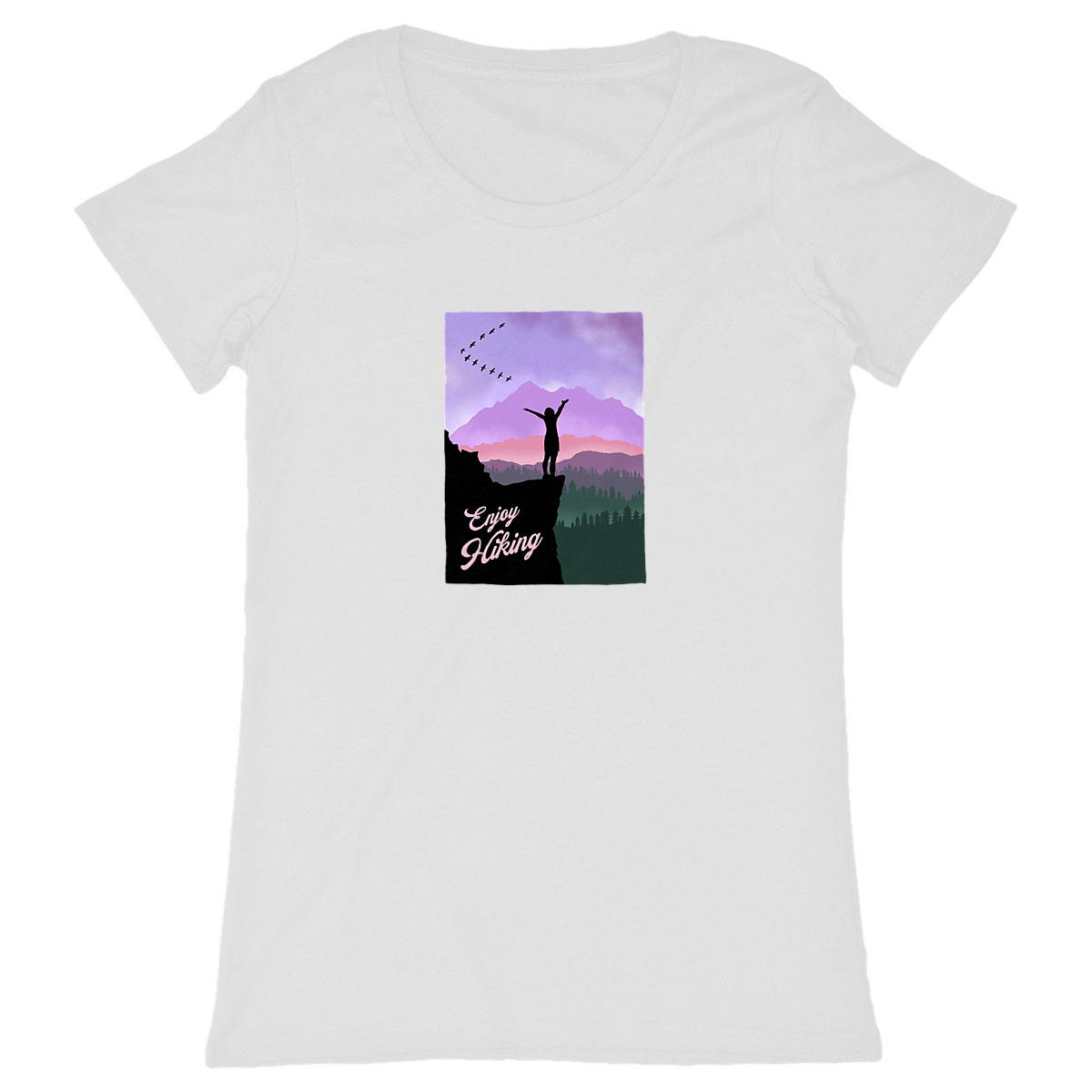 Image back T-shirt femme motif Hiking