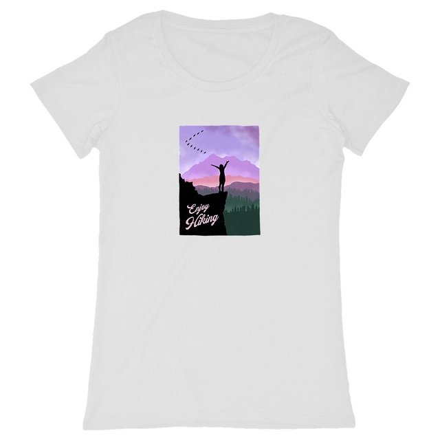 Image back T-shirt femme motif Hiking