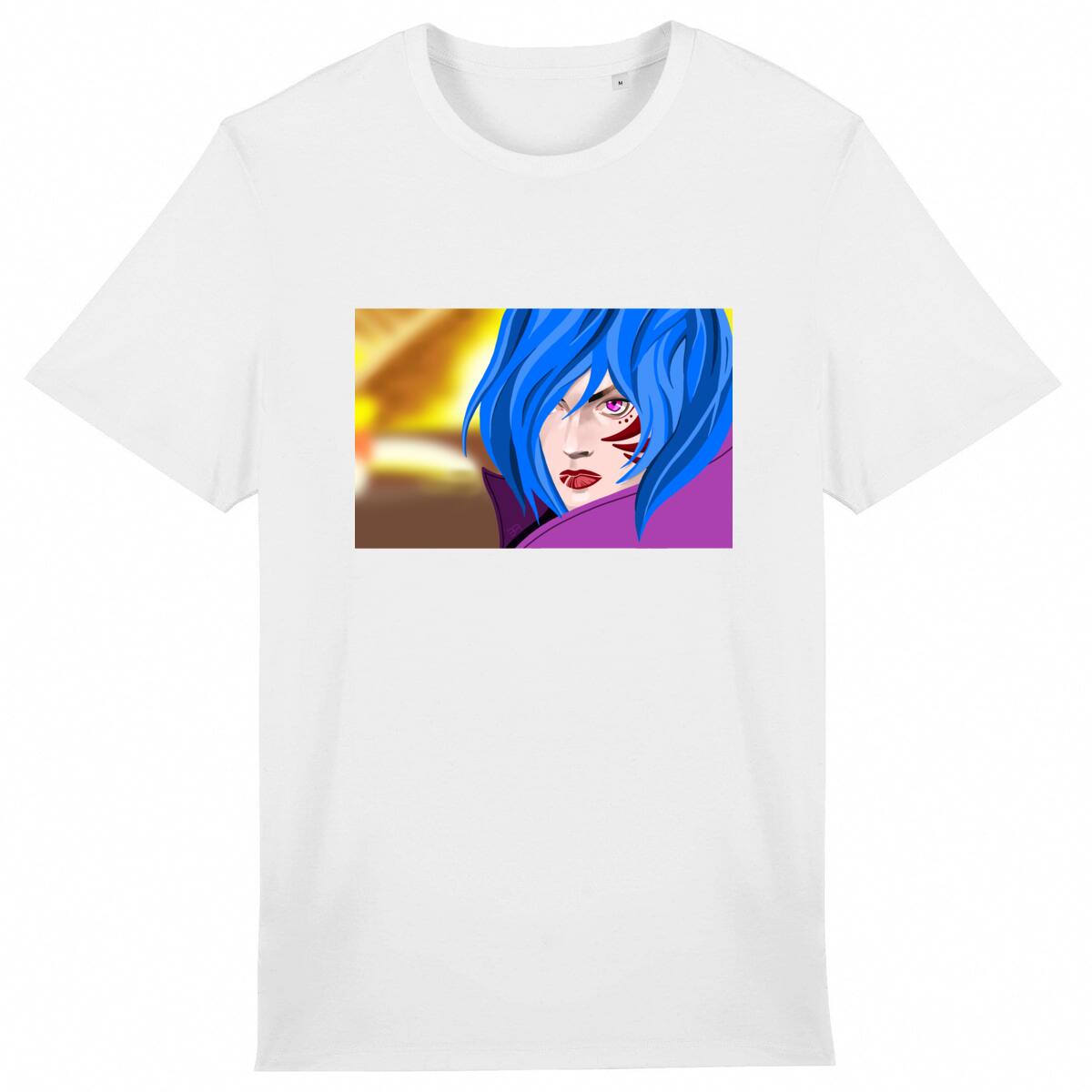 Image back T-shirt unisexe léger Portrait Femme Manga Tatouée