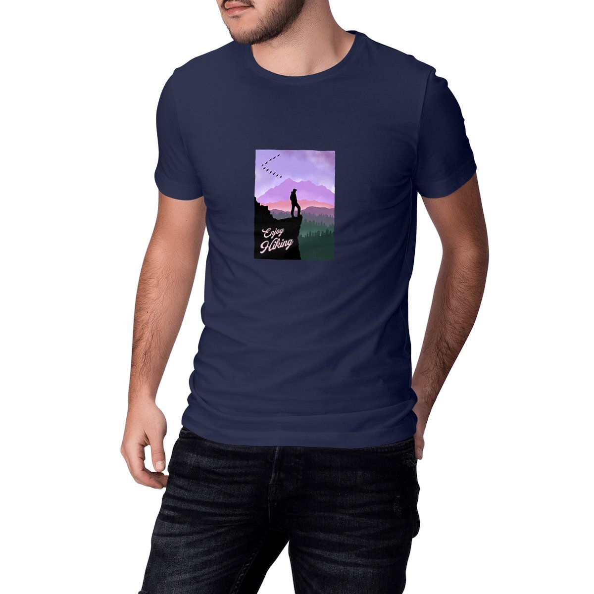 Image front T-shirt motif randonnée
