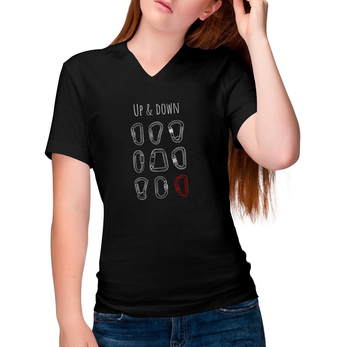 Image front T-shirt femme mousquetons