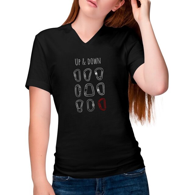 Image front T-shirt femme mousquetons