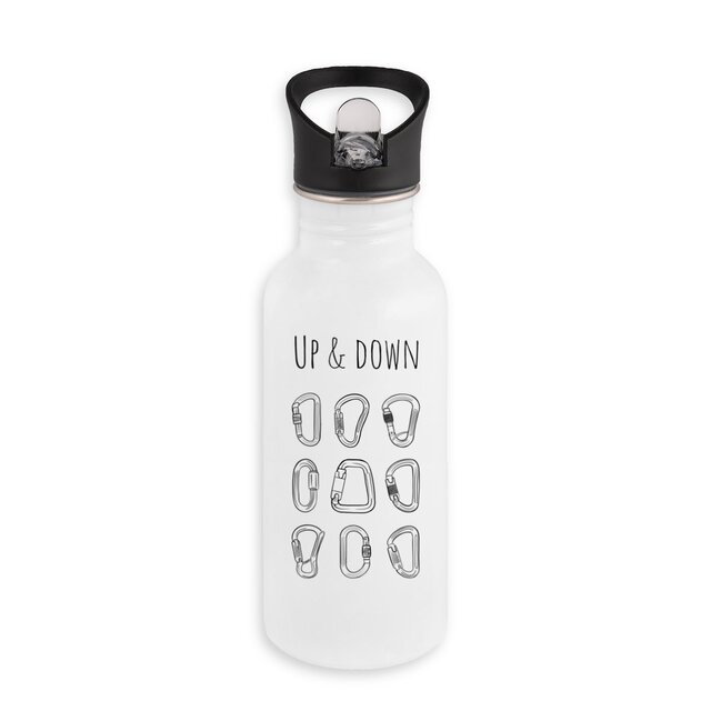 Image back Bouteille en inox mousquetons