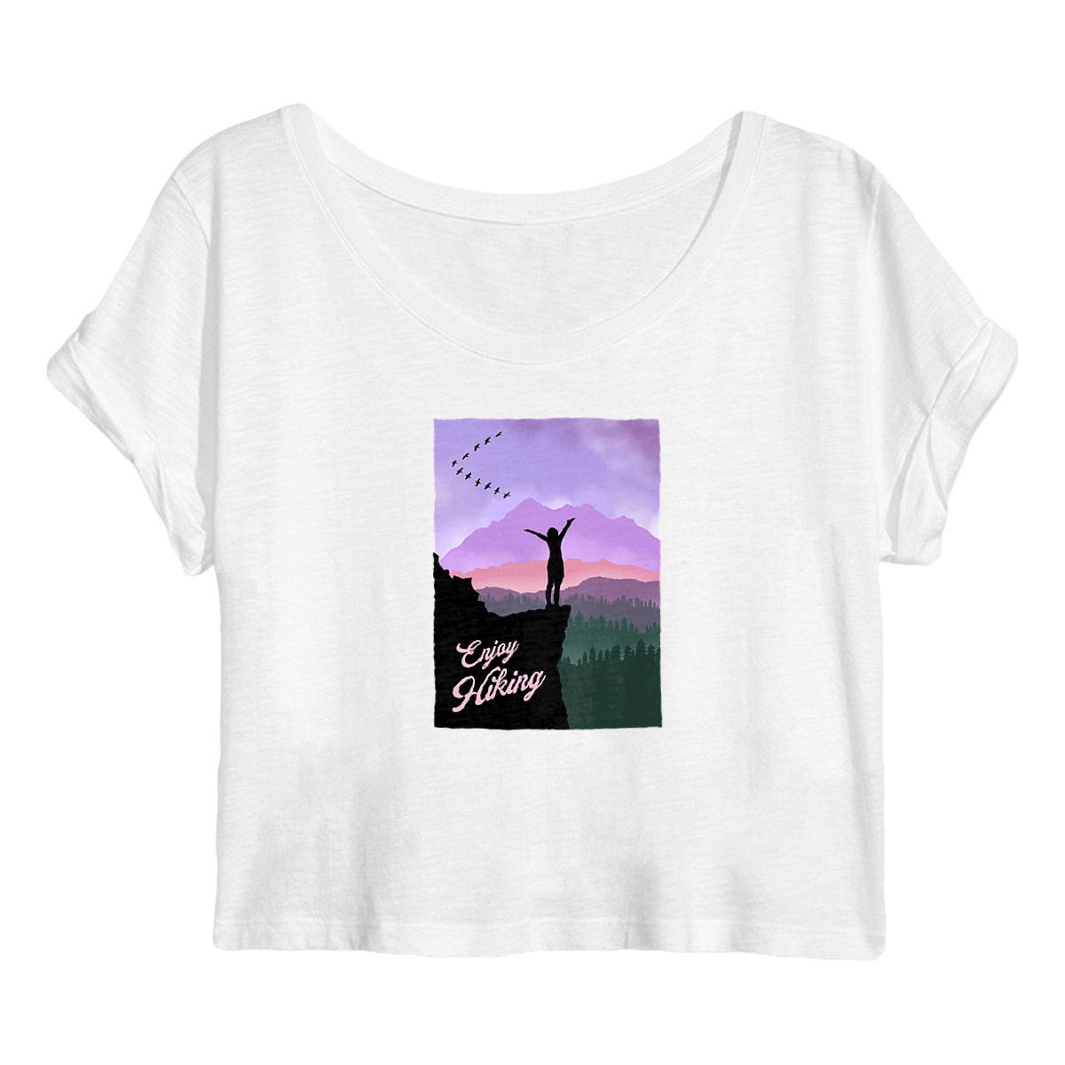 Image back T-shirt court motif Hiking