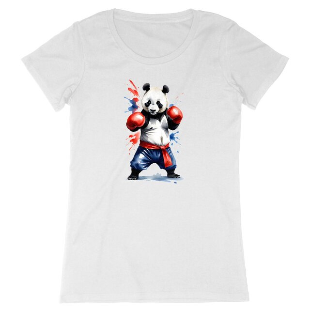 Image back T-shirt Original Femme du Supporter de l'Équipe de France de Boxe - Coton Bio - Collection 2024