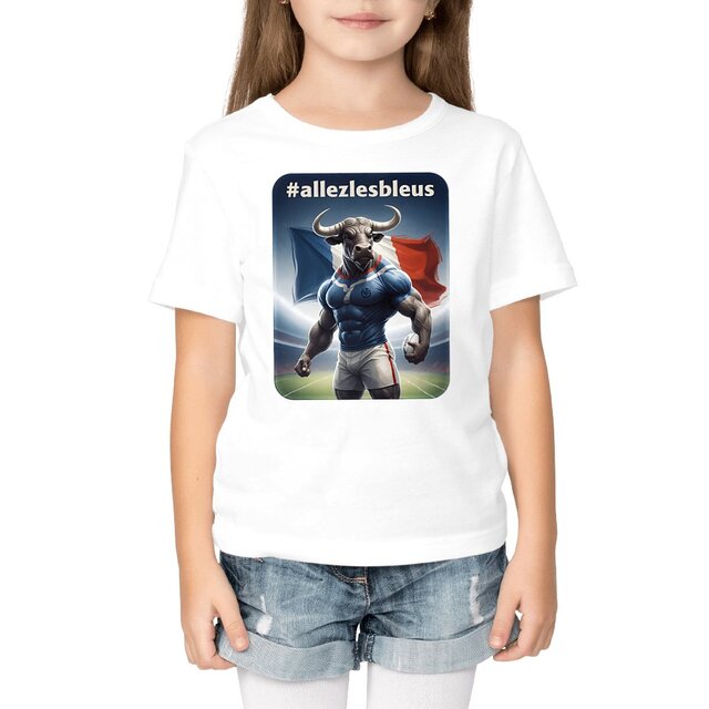 Image front Le taureau Roméo le dernier rempart - T-shirt enfant 100% coton bio