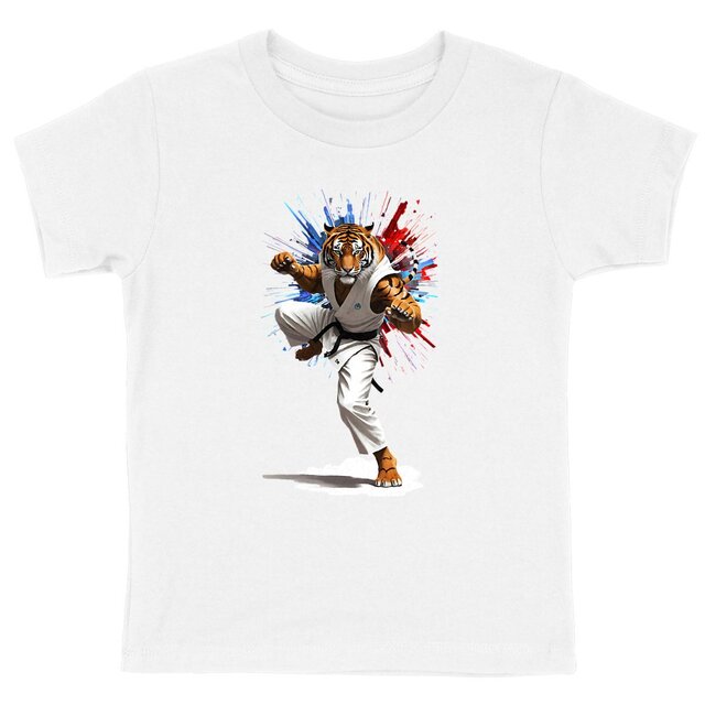 Image back T-shirt Original enfant du Supporter de l'Équipe de France de Karaté - Coton Bio - Collections 2024