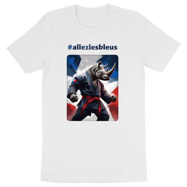Image back Teddy Rhino le judoka indomptable - T-shirt adulte 100% coton bio