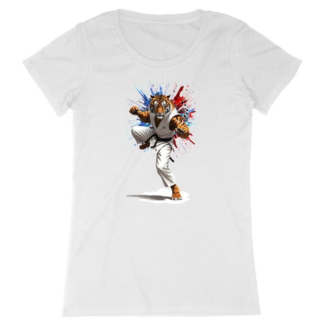 Image back T-shirt Femme Original du Supporter de l'Équipe de France de karaté - Coton Bio
