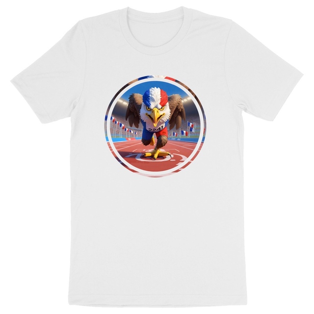 Image back T-shirt adulte Original du Supporter de l'Équipe de France d'Athlétisme - Coton Bio - Collection 2024