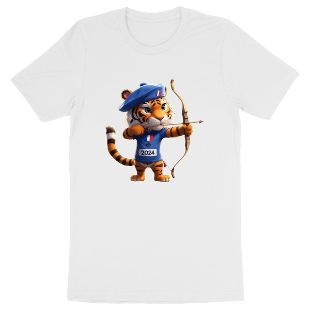Image back T-shirt adulte Original du Supporter de l'Équipe de France de Tir à l'Arc - Coton Bio - Collection 2024