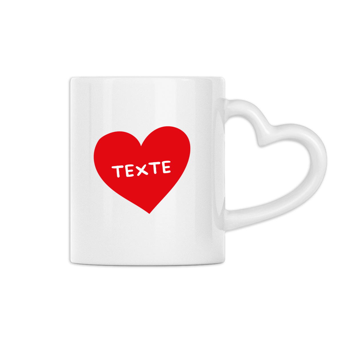 Image front Mug coeur personnalisé