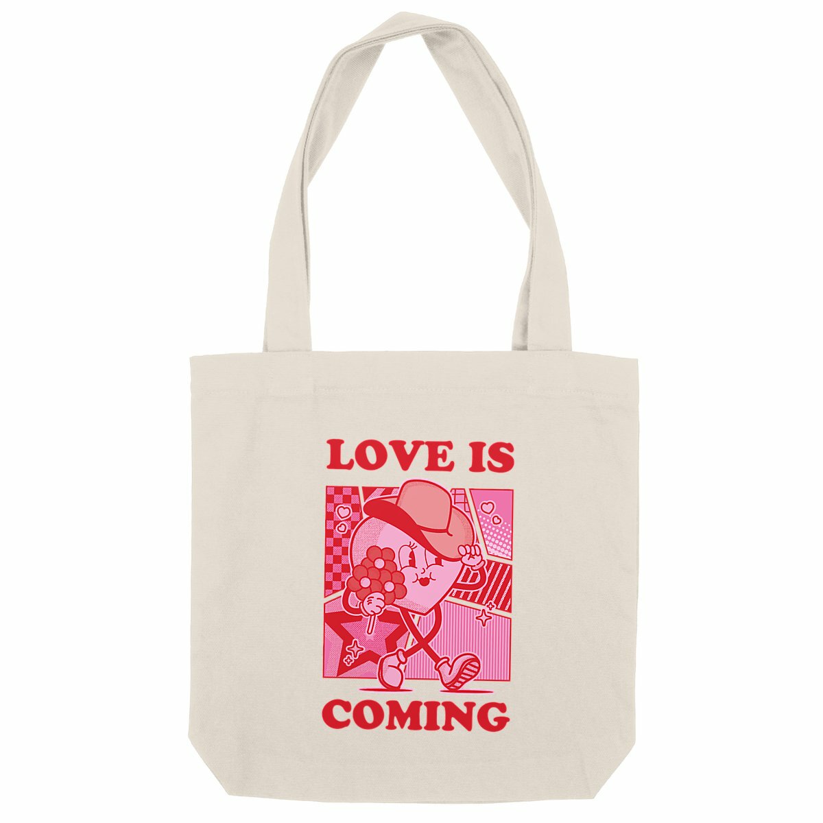 Image front Love is coming Tote-bag