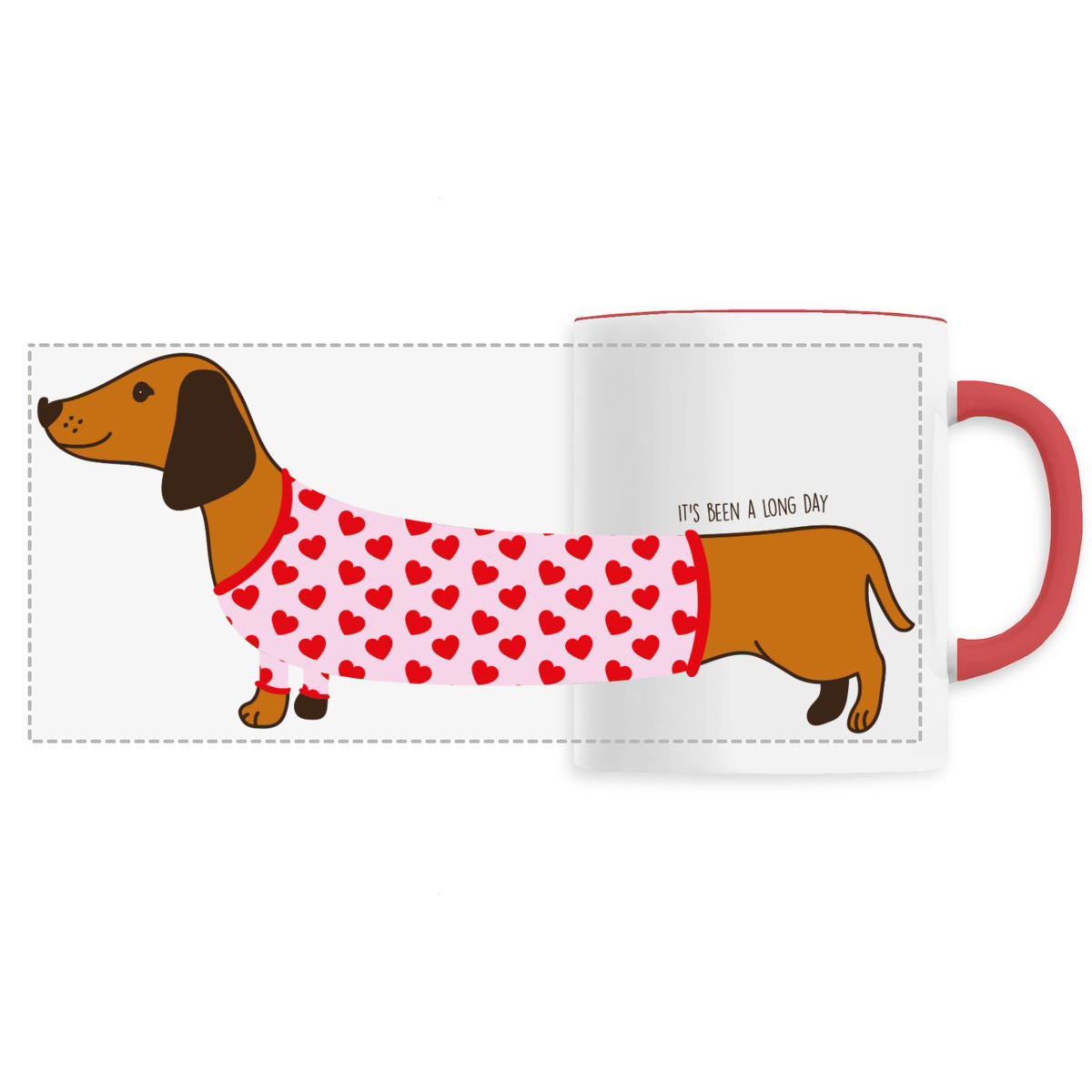 Image back Teckel Mug panoramique