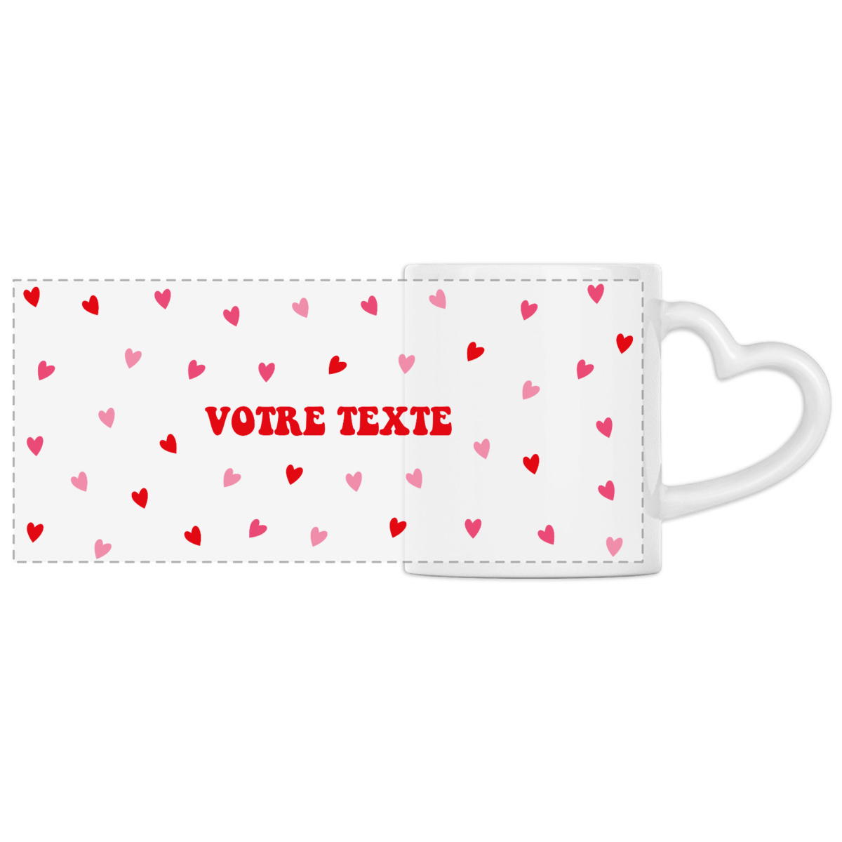 Image back Mug petits coeurs personnalisé