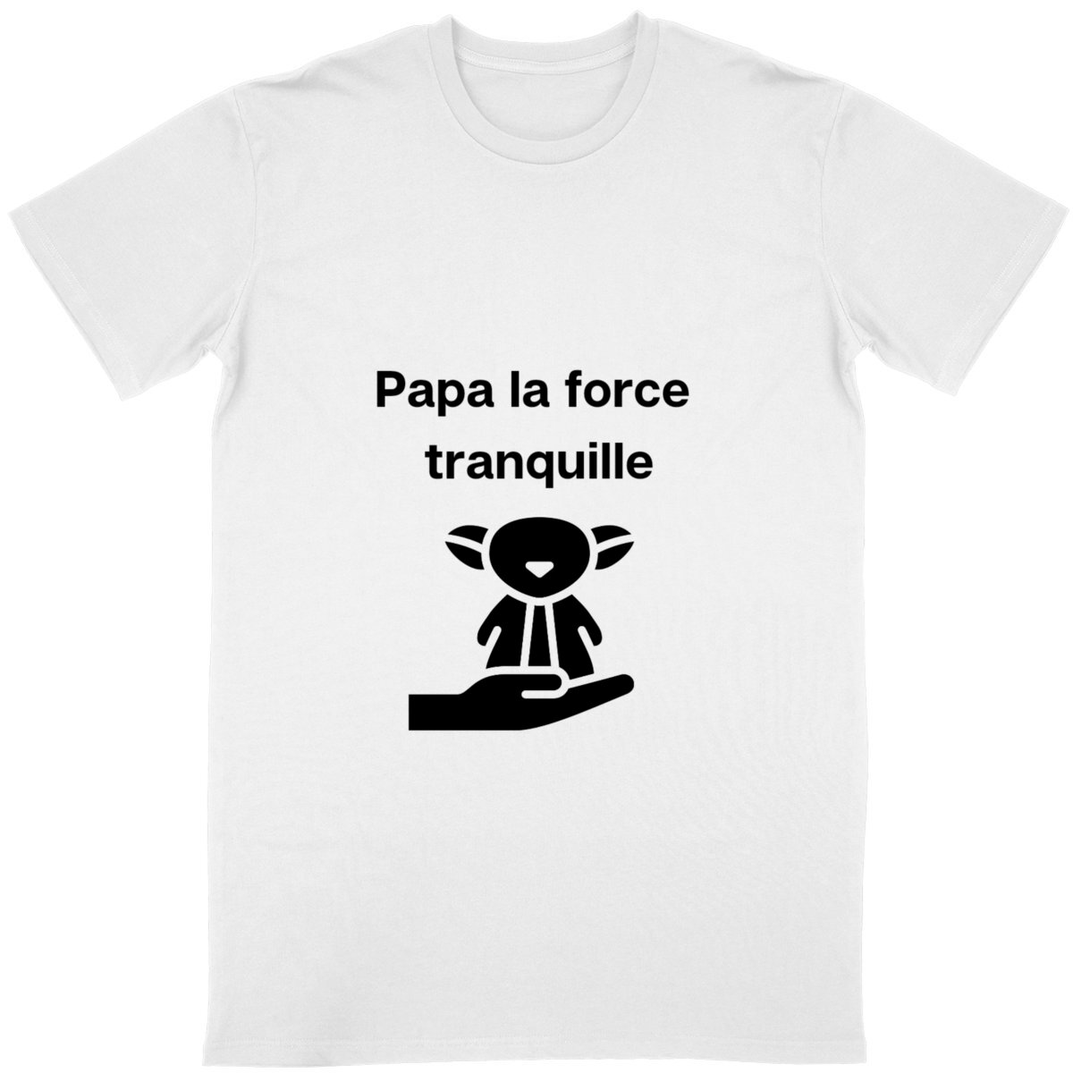 Image back T-shirt adulte "Papa, la force tranquille"