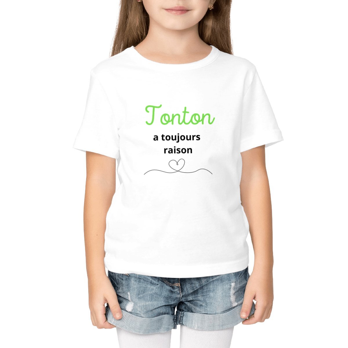 Image front T-shirt "Tonton a toujours raison"