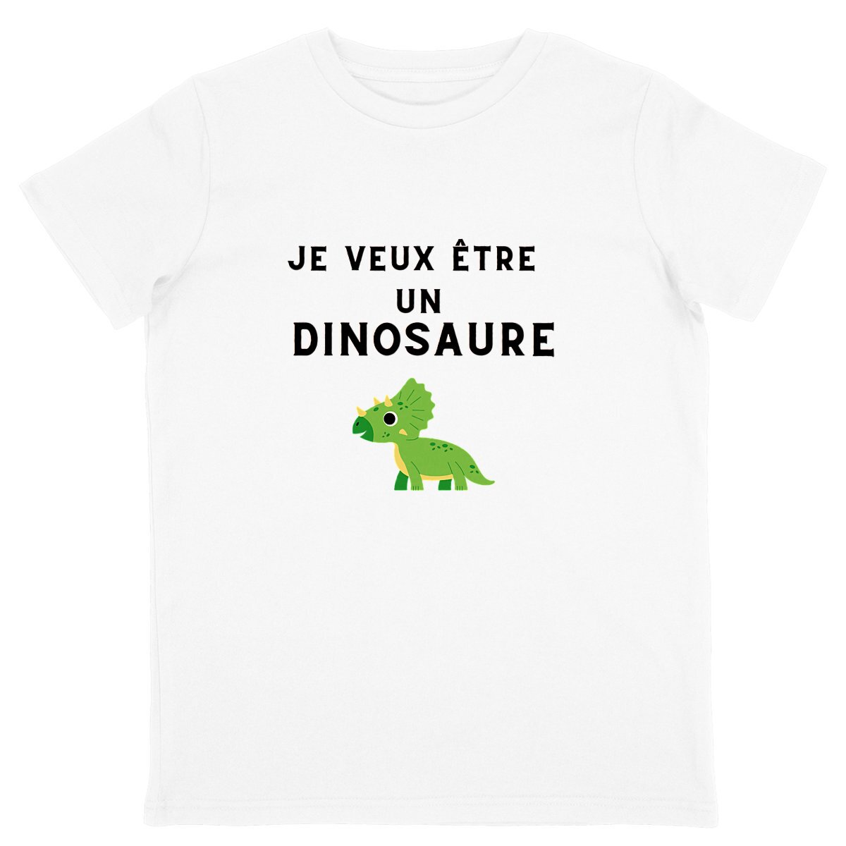 Image back T-shirt "Je veux être un dinosaure"