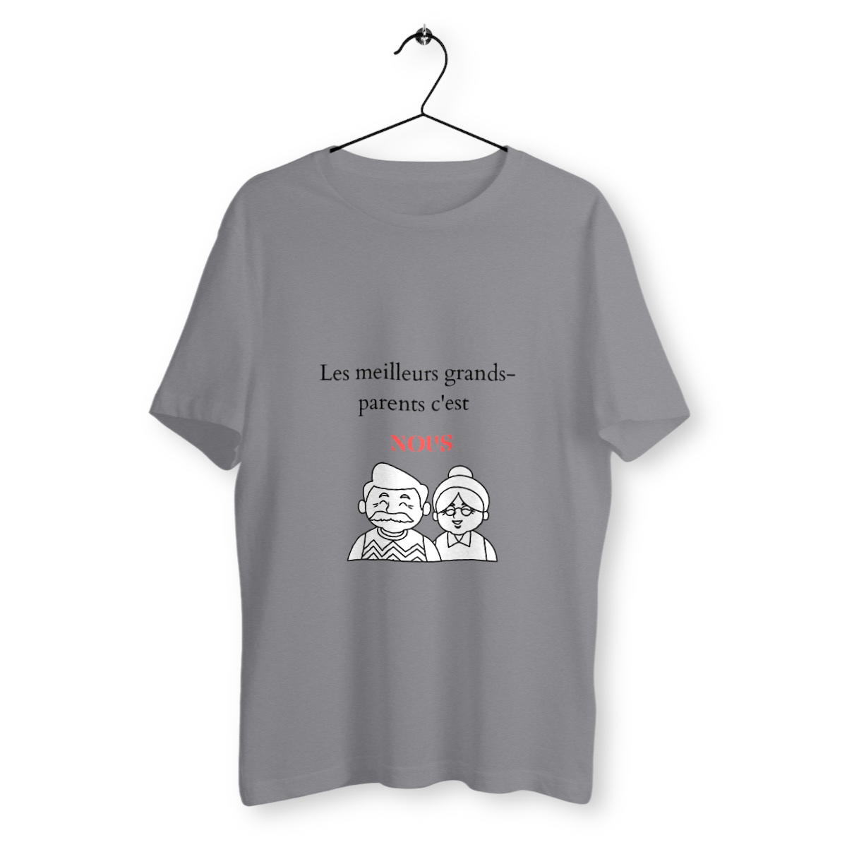 Image back T-shirt adulte "Meilleurs grands-parents"