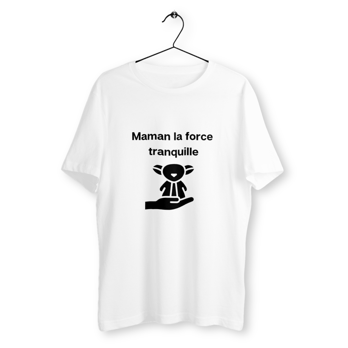 Image front T-shirt adulte "Maman, la force tranquille"