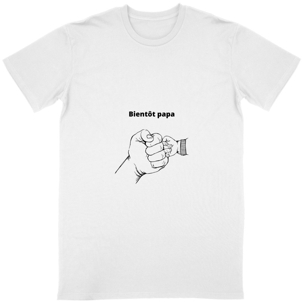 Image back T-shirt adulte "Bientôt papa"