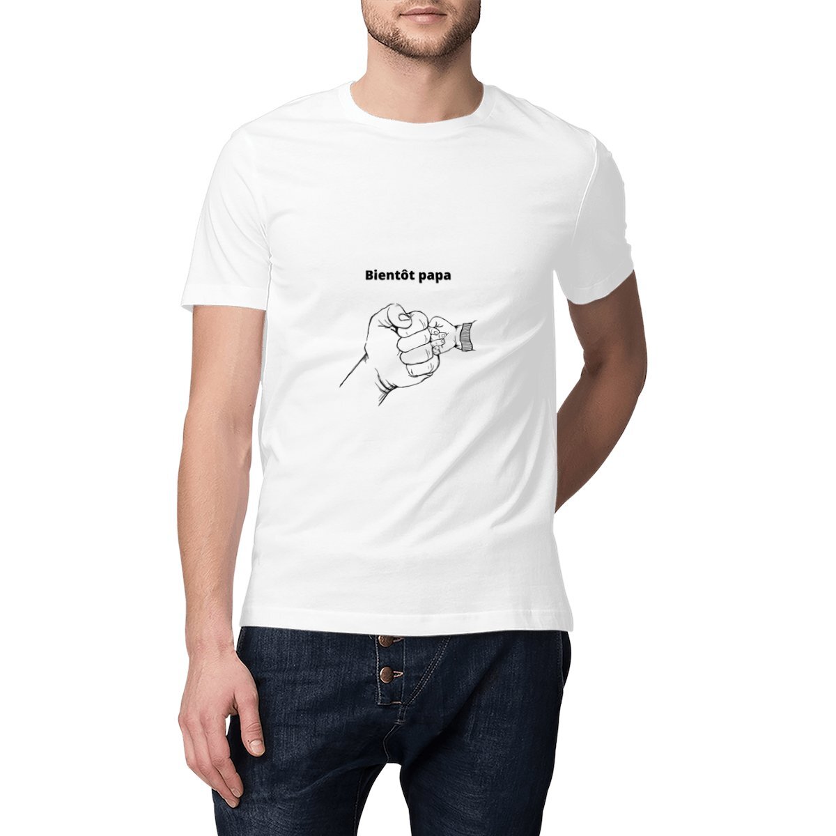 Image front T-shirt adulte "Bientôt papa"