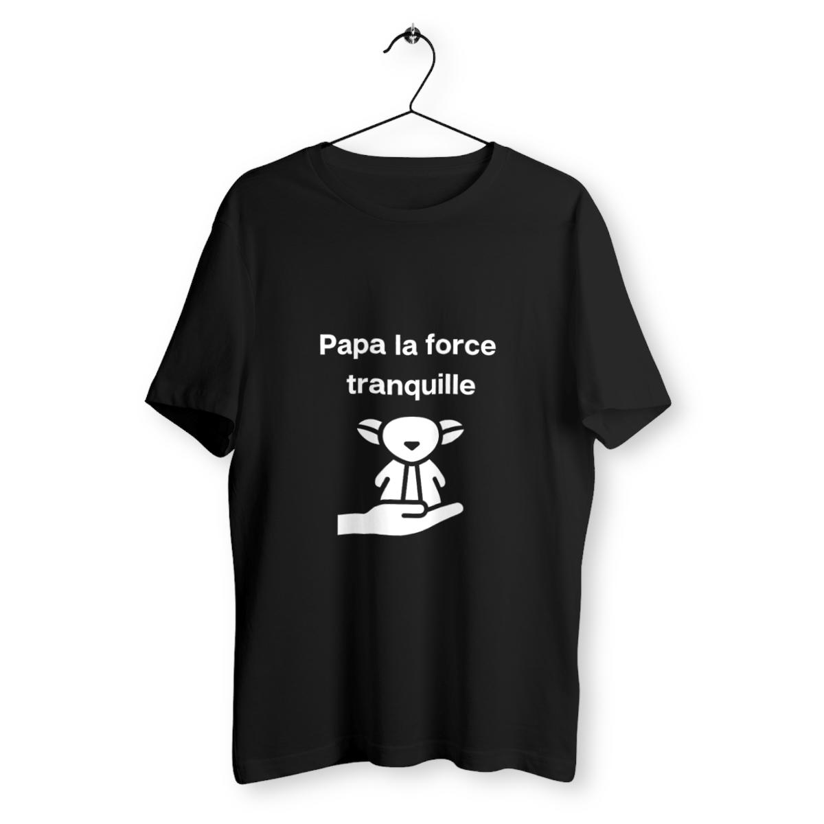 Image back T-shirt adulte "Papa, la force tranquille"