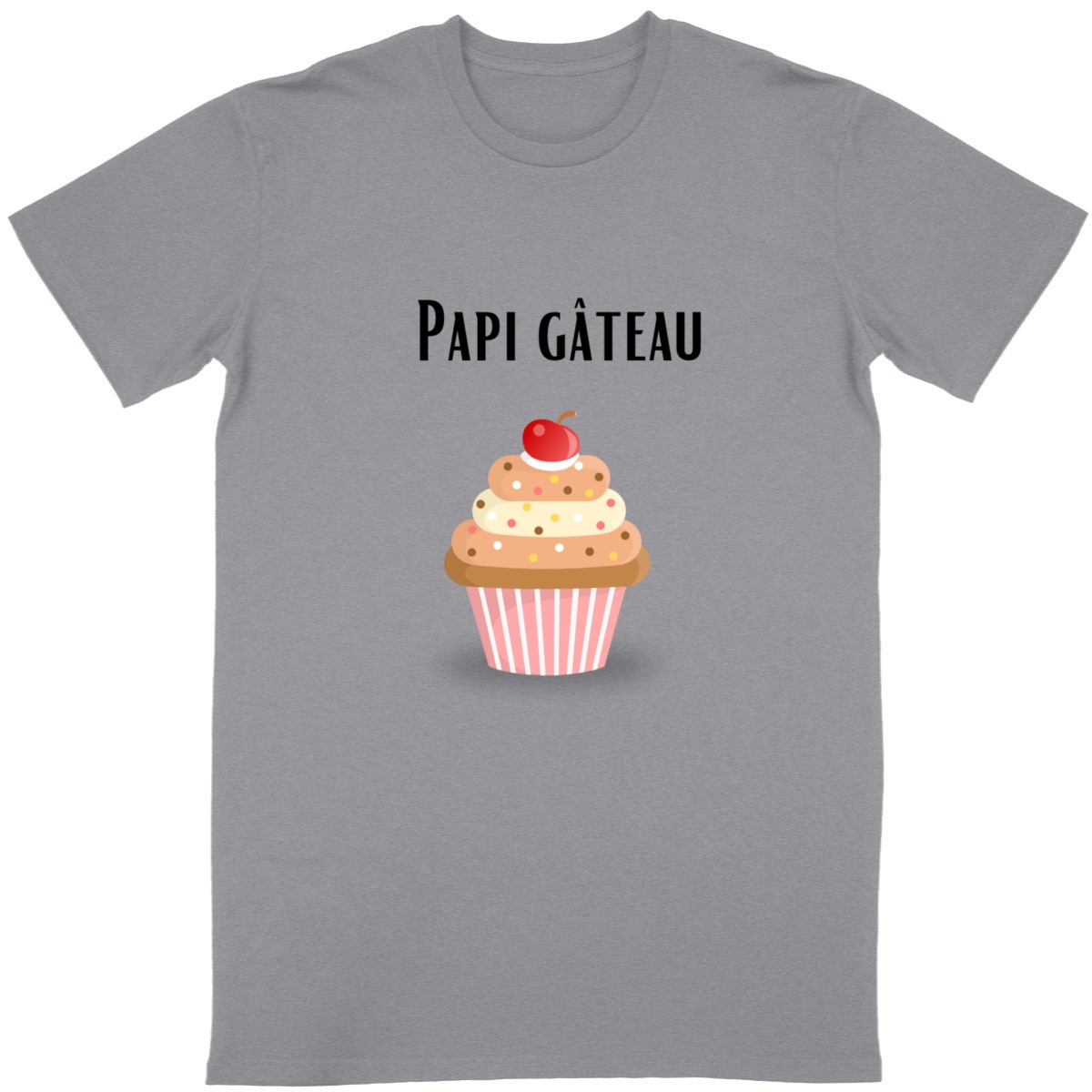 Image back T-shirt adulte "Papi gâteau"