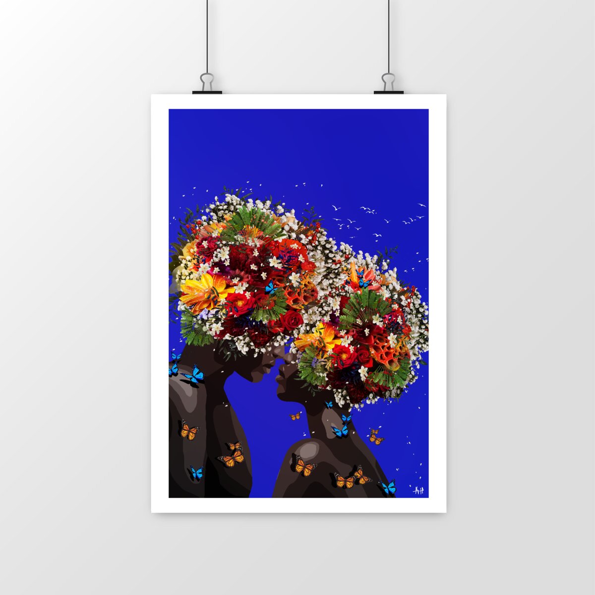 Image front Woman with a head of flowers 3