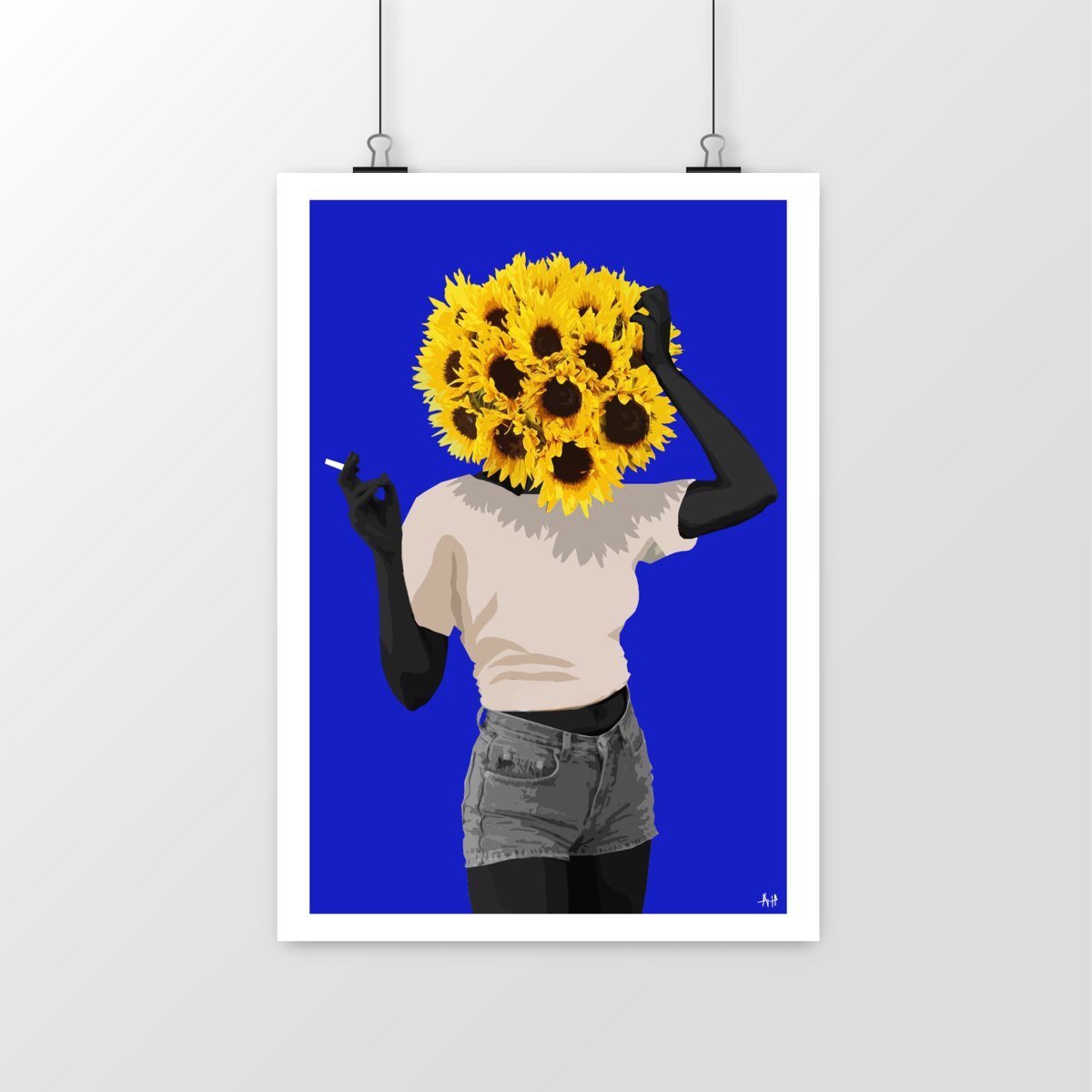 Image front Woman with a head of flowers 2