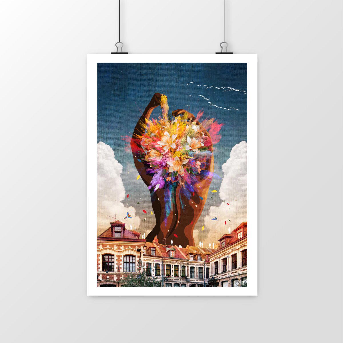 Image front Woman with a head of flowers 4