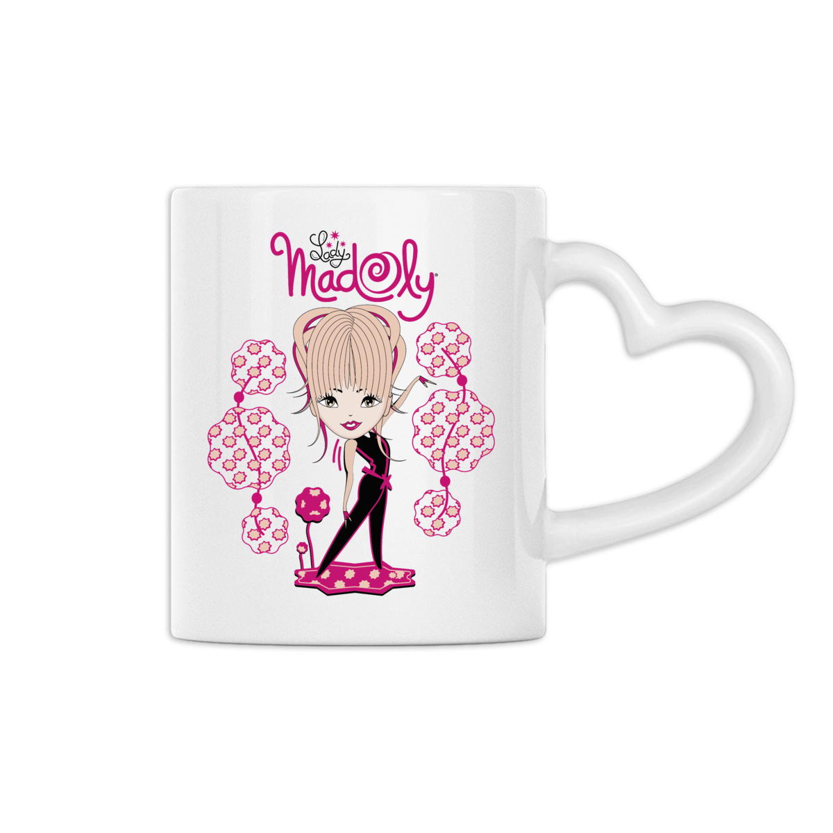 Image front Mug à anse en forme de coeur Lady Madoly