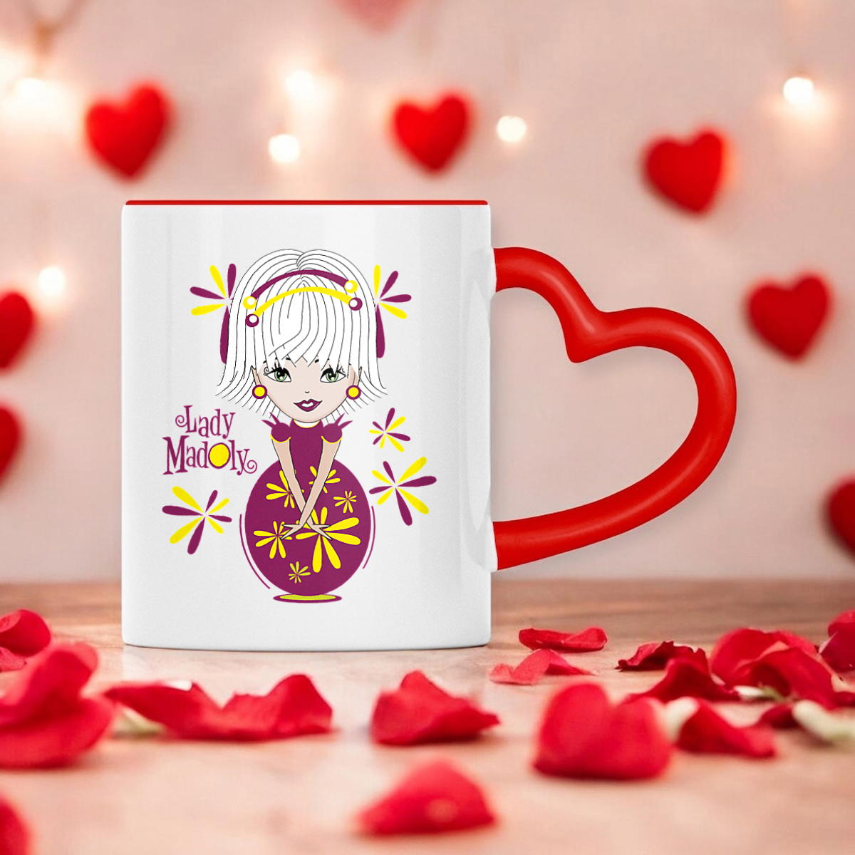 Image front Mug avec anse en forme de coeur Lady Madoly