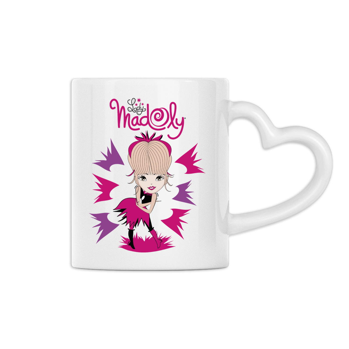Image front Mug à anse en forme de coeur Lady Madoly