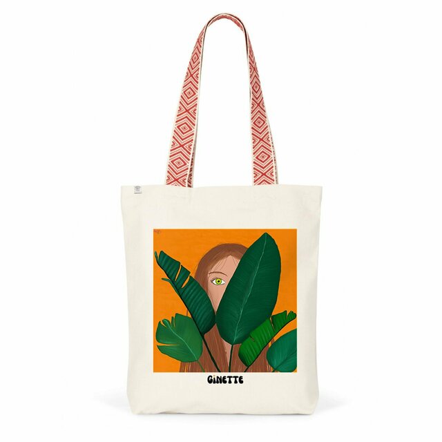 Image back Sac ethnique ~ Orange jungle