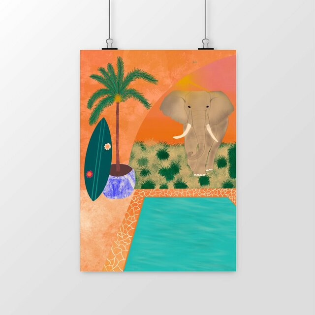 Image front Poster ~ Éléphant sauvage 