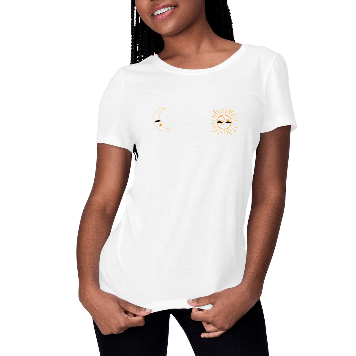 Image front T-shirt épais femme ~ Sunny moon