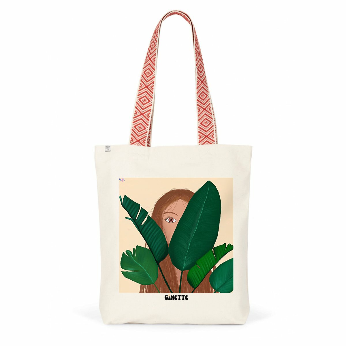 Image back Sac ethnique ~ Beige jungle