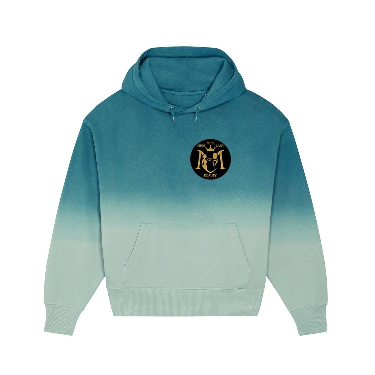 Image back Sweat à capuche unisexe Dip Dye oversized