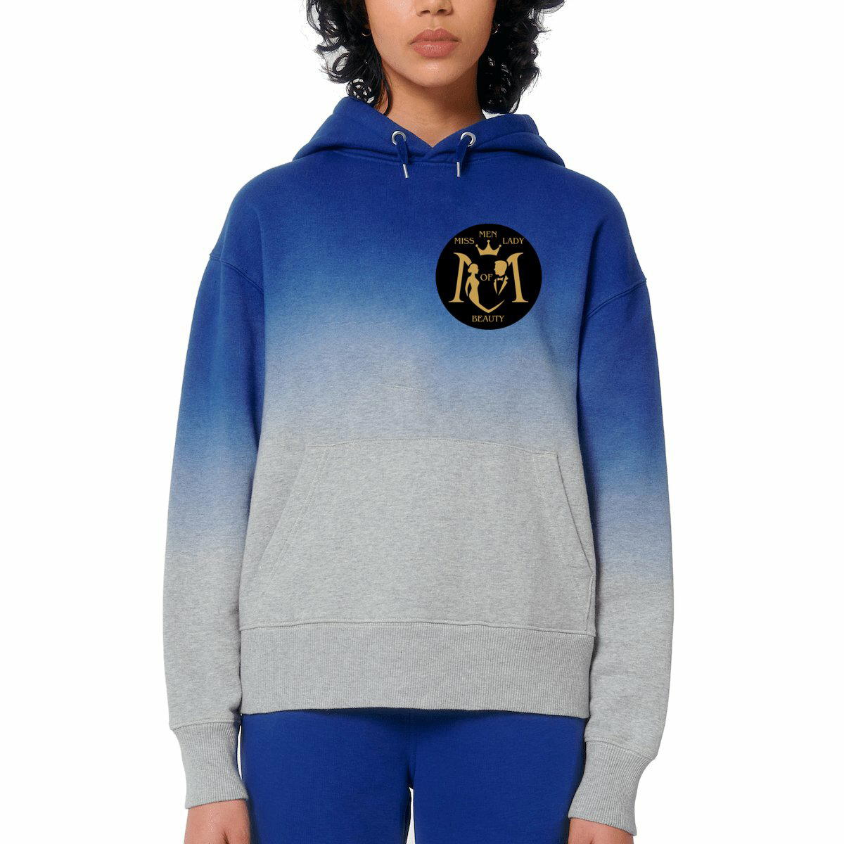 Image front Sweat à capuche unisexe Dip Dye oversized
