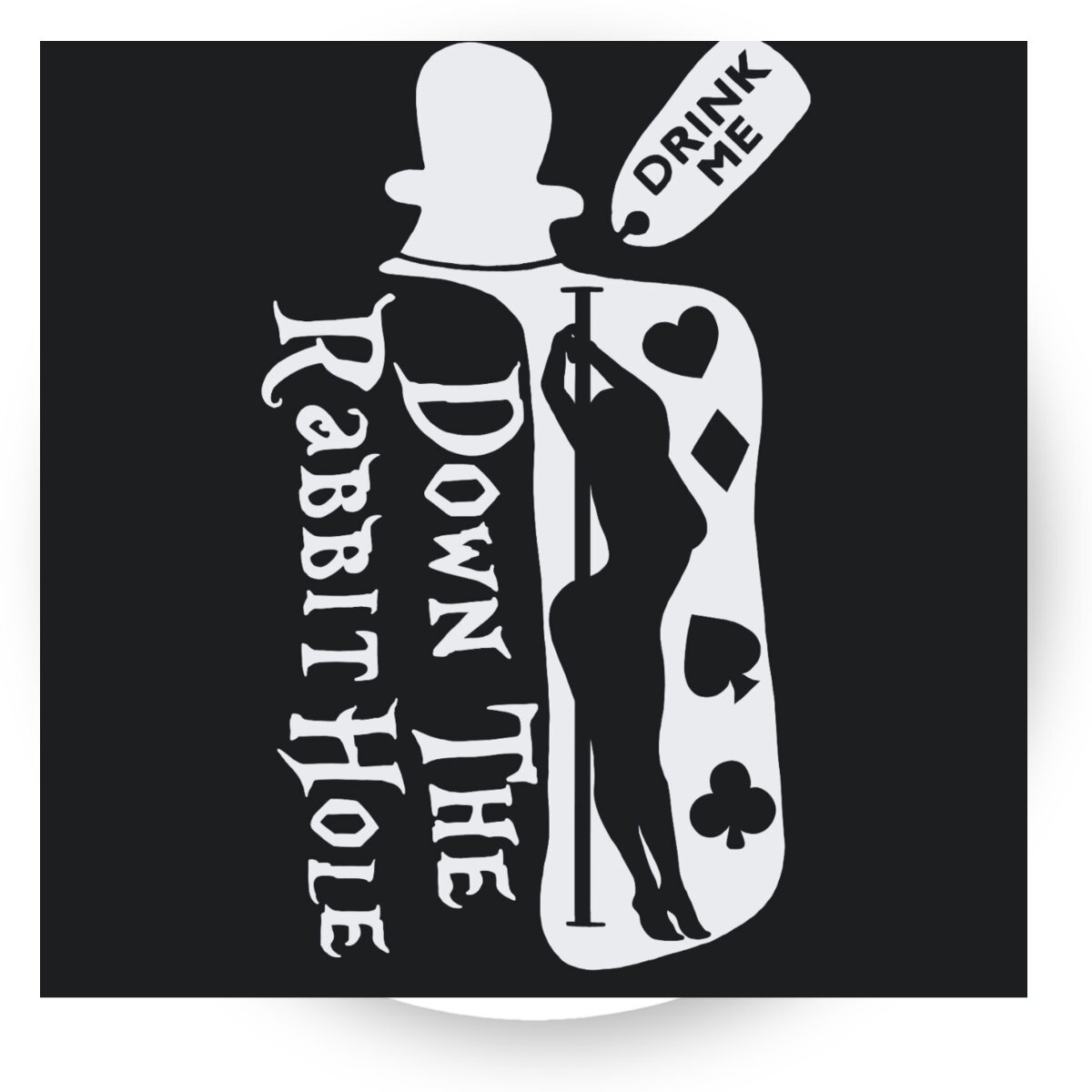 Image front Down the Rabbit Hole (Drink Me) -Stickers