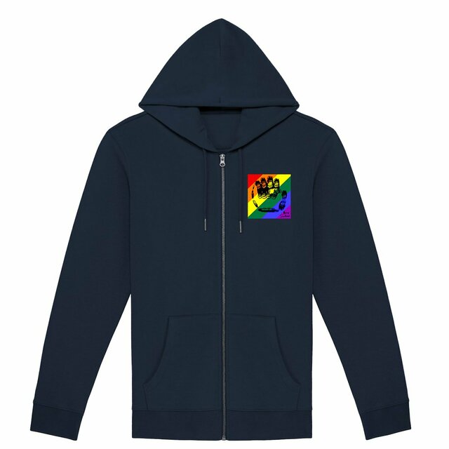 Unisex Zip hoodie 🌈Fractal Fist of Unity